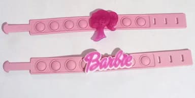Pulseira Silhueta Barbie e Nome Variados Emborrachado