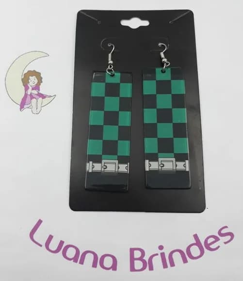 Brinco Desenho Animes 1 de Acrílico - 9cm - 1 par