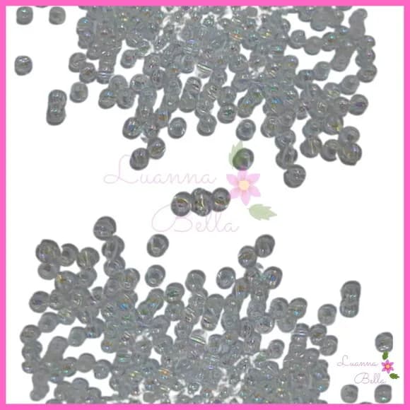 Missanga Leitosa Furta Cor Transparente -Pct c/ 60 gramas