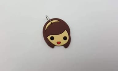 Pingente Princesa Anna de Frozen Emborrachado de 3cm 6 Peças
