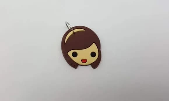 Pingente Princesa Anna de Frozen Emborrachado de 3cm 6 Peças