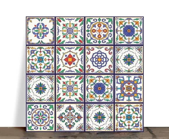 Azulejo Decorativo Mosaico Cores Rústicas 15x15 Cerâmica