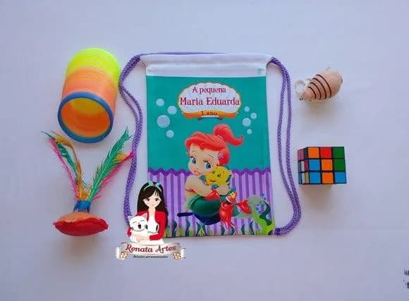 Mochila Brinquedos Retrô Tema Ariel Baby