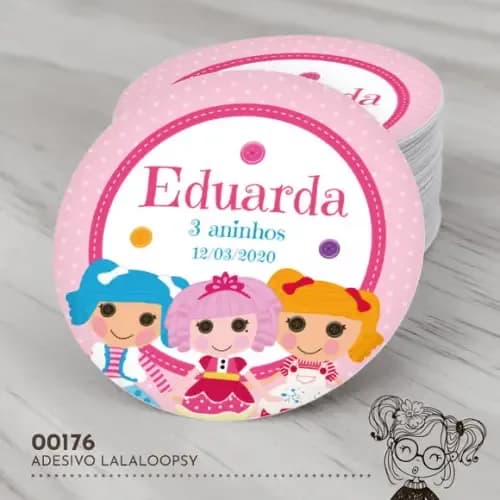 Adesivo Redondo Lalaloopsy - 00176