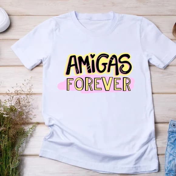 Camiseta Amigas Forever - Presente para Melhores Amigas