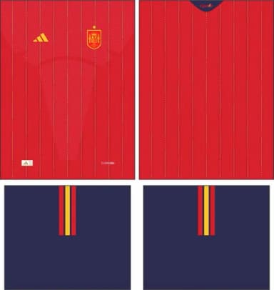 Arte Vetor Camisa Espanha Local 2026