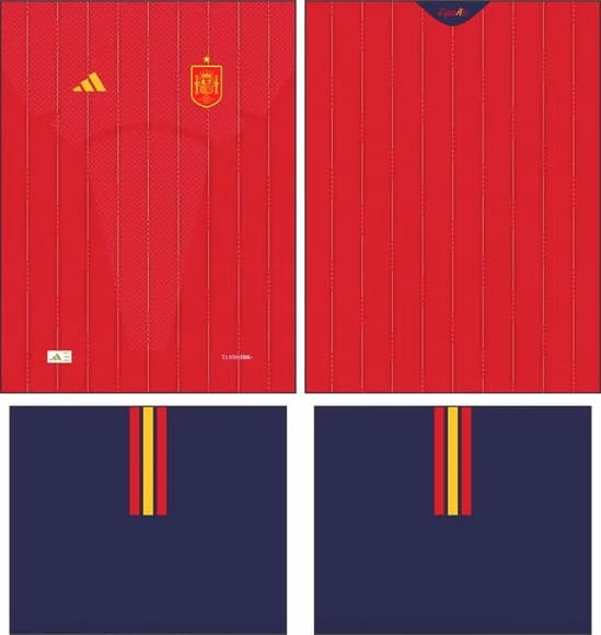Arte Vetor Camisa Espanha Local 2026