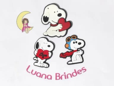 Aplique Snoopy Emborrachado Pacote com 6 Unidades