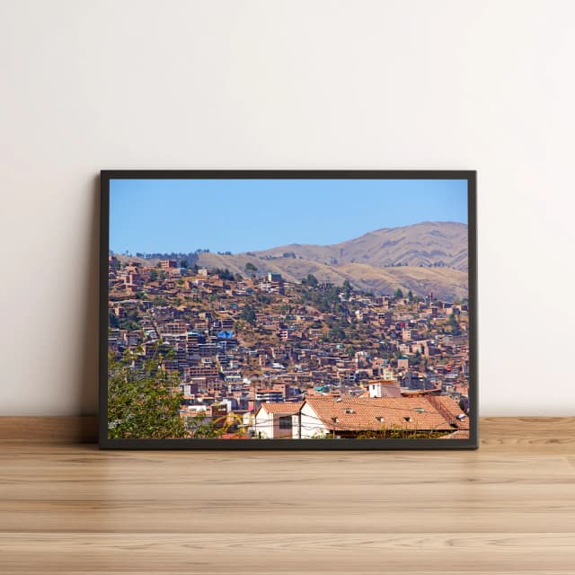 Quadro Vista Urbana Entre Montanhas Andinas 1661