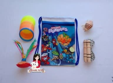 Mochila Boa Infância Personalizada Tema Transformers Botbots