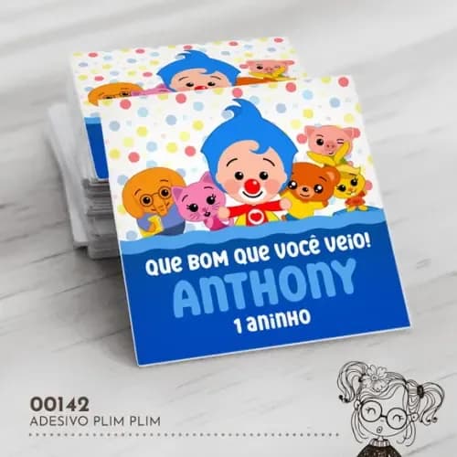Adesivo Quadrado Plim Plim - 00142