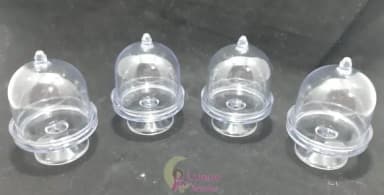Mini Cúpula Transparente de Acrílico - pct c/5 unidades