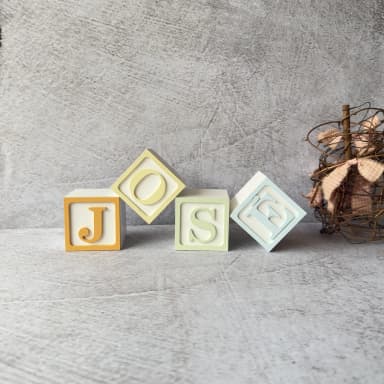 Cubos Personalizados 6x6 cm em MDF – para Quarto de Bebê