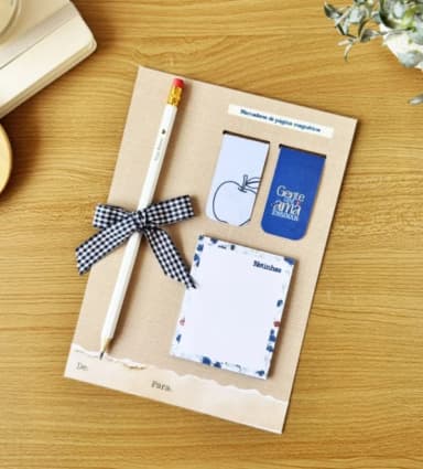 Kit Professor Personalizado com Lápis, Marcadores Magnéticos e Bloco de Notas