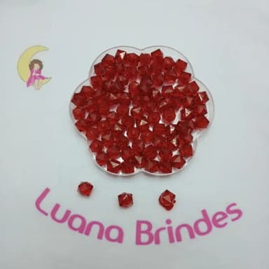 Cubo Acrílico Vermelho Passante 10mm Pct 100 Unidades