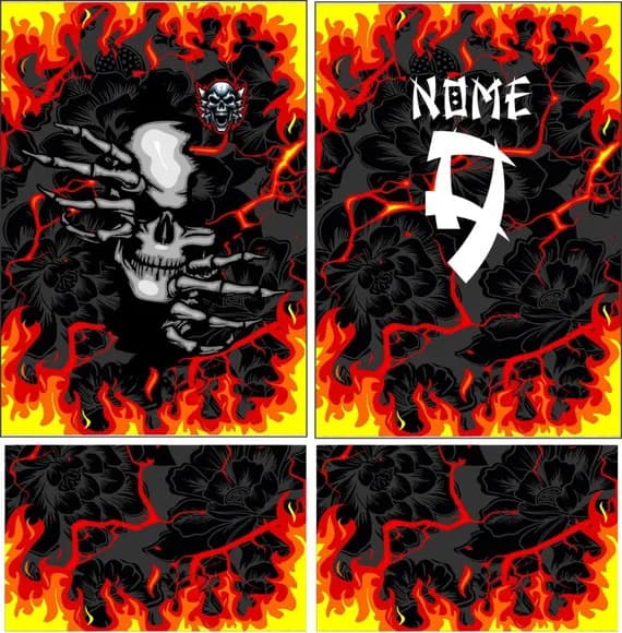 Arte Vetor Camisa Interclasse Caveira 295