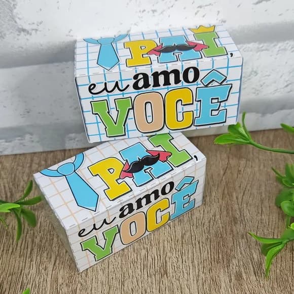 Caixa para 2 Doces Dia dos Pais- Enviada Desmontadas