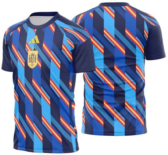 Arte Vetor Camisa Espanha Pre-jogo 2026