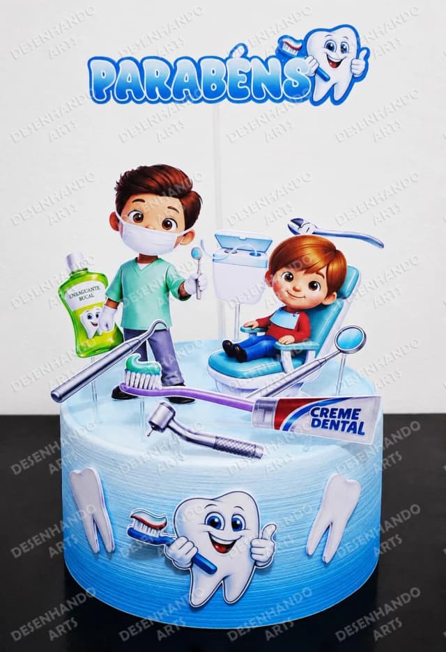 ARQUIVO DE CORTE TOPO DE BOLO DENTISTA