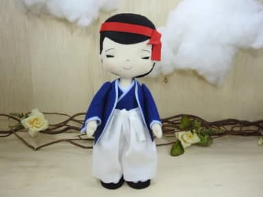Boneco Japonês em Feltro (taikomochi ou Hokan)* Chamar Chat