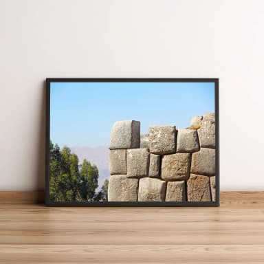 Quadro Muralha Inca Pedras Ancestrais Arte Decorativa 1535