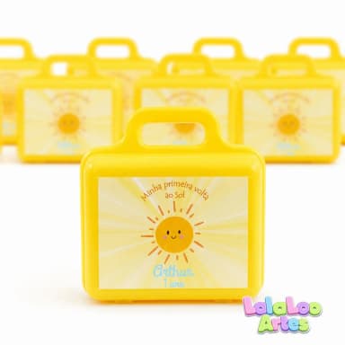 Maletinha Minha Primeira Volta ao Sol Personalizada
