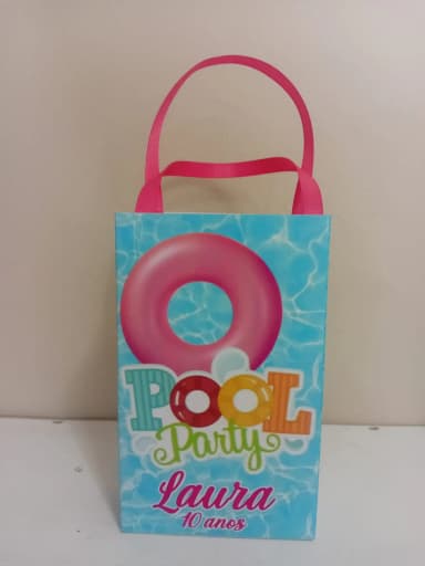 Sacolinhas Personalizadas Pool Party para Lembrancinhas
