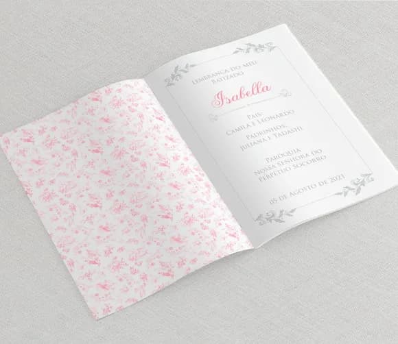 Livrinho De Orações Personalizado Toile Jouy