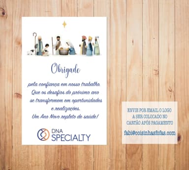 Cartão de Natal personalizado com logo empresa