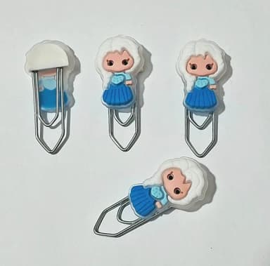 Clips Decorados Frozen 2,5cm Emborrachado 6 Unidades