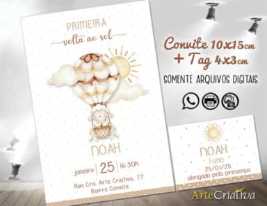 Convite Digital C/tag Primeira Volta ao Sol