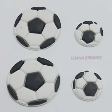 Kit Aplique Bola de Futebol de Borracha Pct 6 Kits