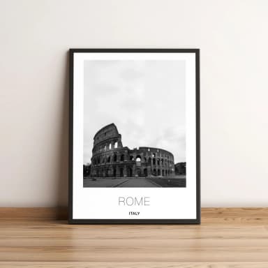 Quadro Coliseu de Roma Preto e Branco 2675