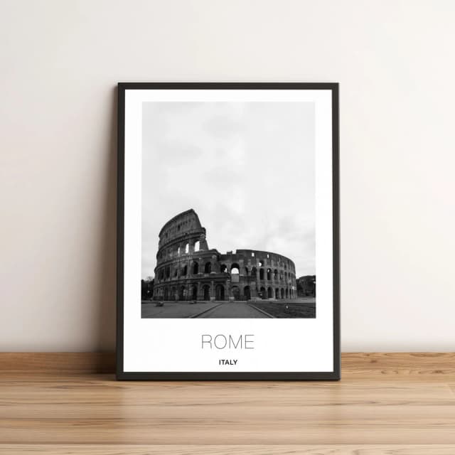 Quadro Coliseu de Roma Preto e Branco 2675