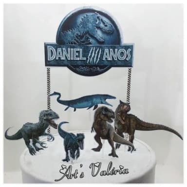 Topo de bolo jurrassic world
