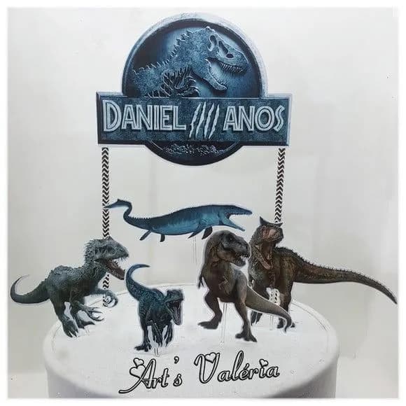 Topo de bolo jurrassic world
