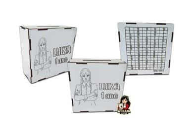 Cofrinho Personalizado Wandinha Lembrancinha