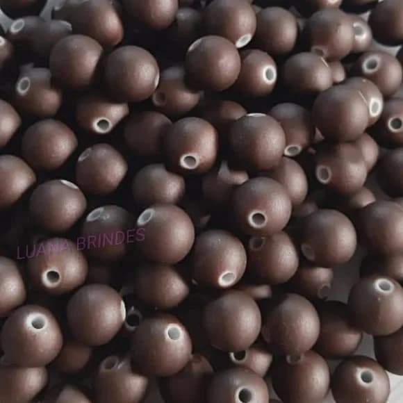 Bolinha Emborrachada Marron 10mm Pct 100 Unidades