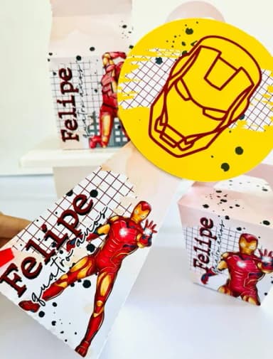 Kit 60 Lembrancinhas Homem Ferro