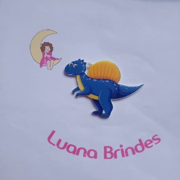 Pingente Dinossauro Royal Acrilico U.V. 5cm Pct 4 Unidades