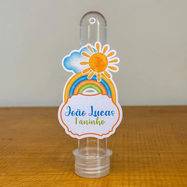 Apliques para Tubetes Personalizados PRIMEIRA VOLTA AO SOL MENINO - Decoração de Festa | Lembrancinhas | Aniversário | Personalizados