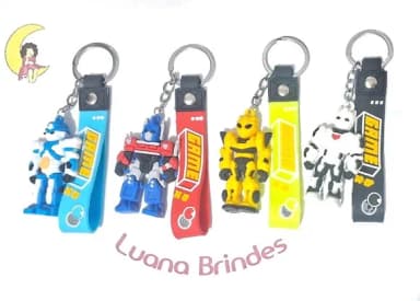 Chaveiro Transformers Emborrachado Pacote com 4 Unidades