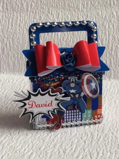 Kit 60 Lembrancinhas Capitão América