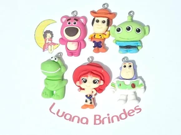 Pingente Toy Story de Resina Pacote com 6 Unidades