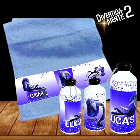 Kit Toalhinha com Garrafa Personalizada