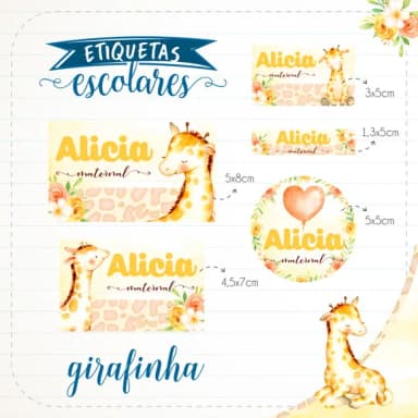 60 Etiquetas Escolares Personalizadas Prova D'agua