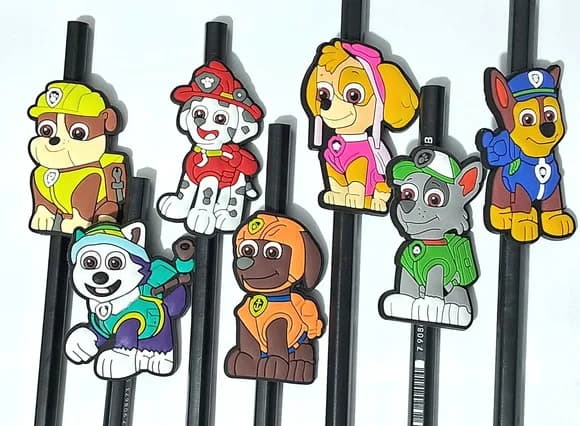 Lápis C/ponteira Patrulha Canina 5cm Pacotes com 7 Unidades