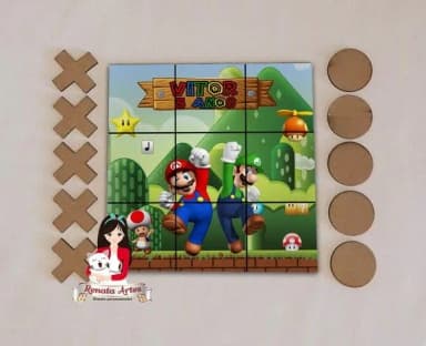 Jogo da Velha Personalizado Super Mario