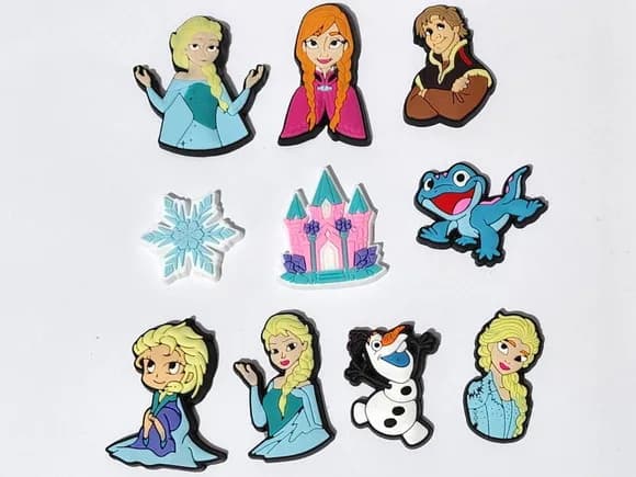 Aplique Frozen Emborrachado Pacote com 10 Unidades