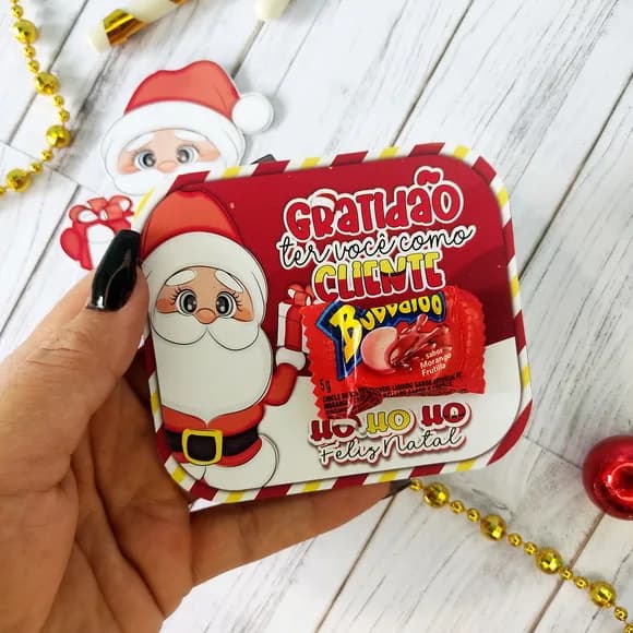 Card com Chiclete Bubbaloo - Natal